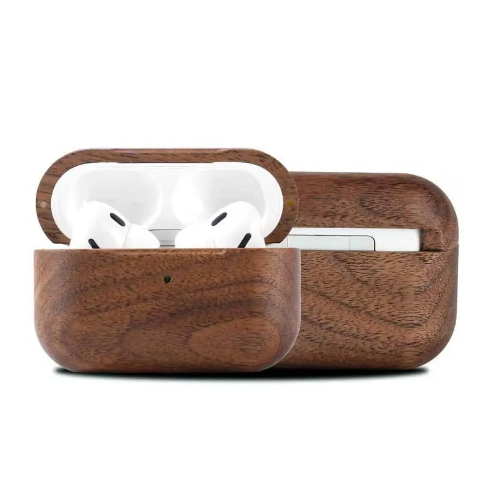 Luxury High-end Solid Wood Earphone Case For Airpods Pro 3 Cover For Airpods Pro 3 Full Protection Hard Box With Short Strap