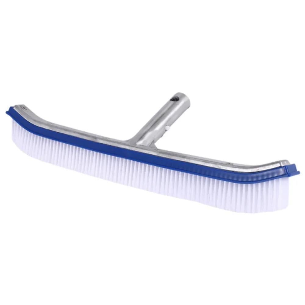 18 Inch Pool Cleaning Brush Aluminum Handle Stainless Steel Brush Swimming Pool Brush Glue Floor Brush Plastic Brush