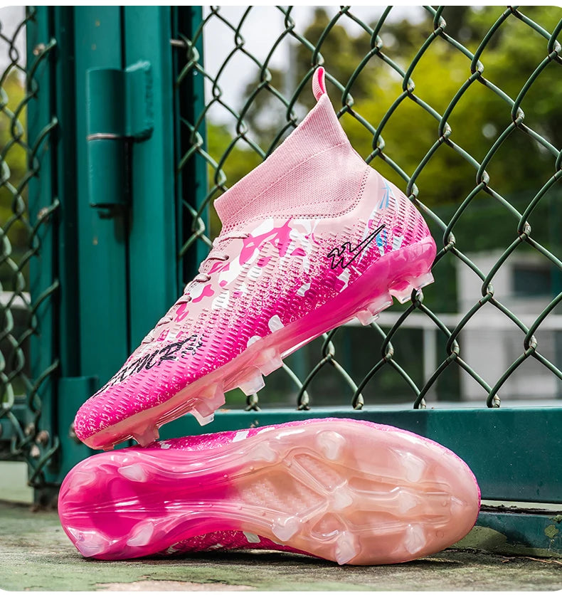 FG Studs Double Star Soccer Cleats with Anti Slip Grip for Superior Traction and Stability on Field