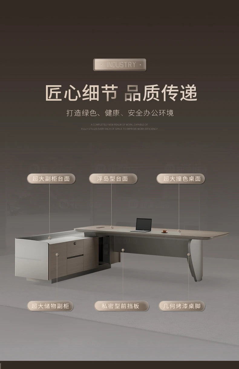 Contemporary Gaming Office Desk Luxury Modern Design Comfortable Workspace Organizer Escritorio Home Office Use Muebles Oficina