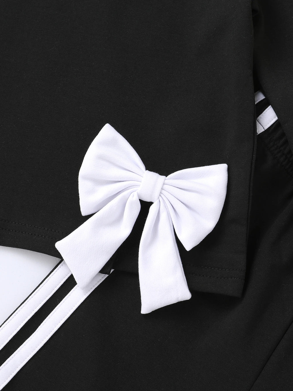 Baby Girls' Spring Outfit Set, Cute Bow Decor Long Sleeve Sweatshirt & Casual Soft Pants