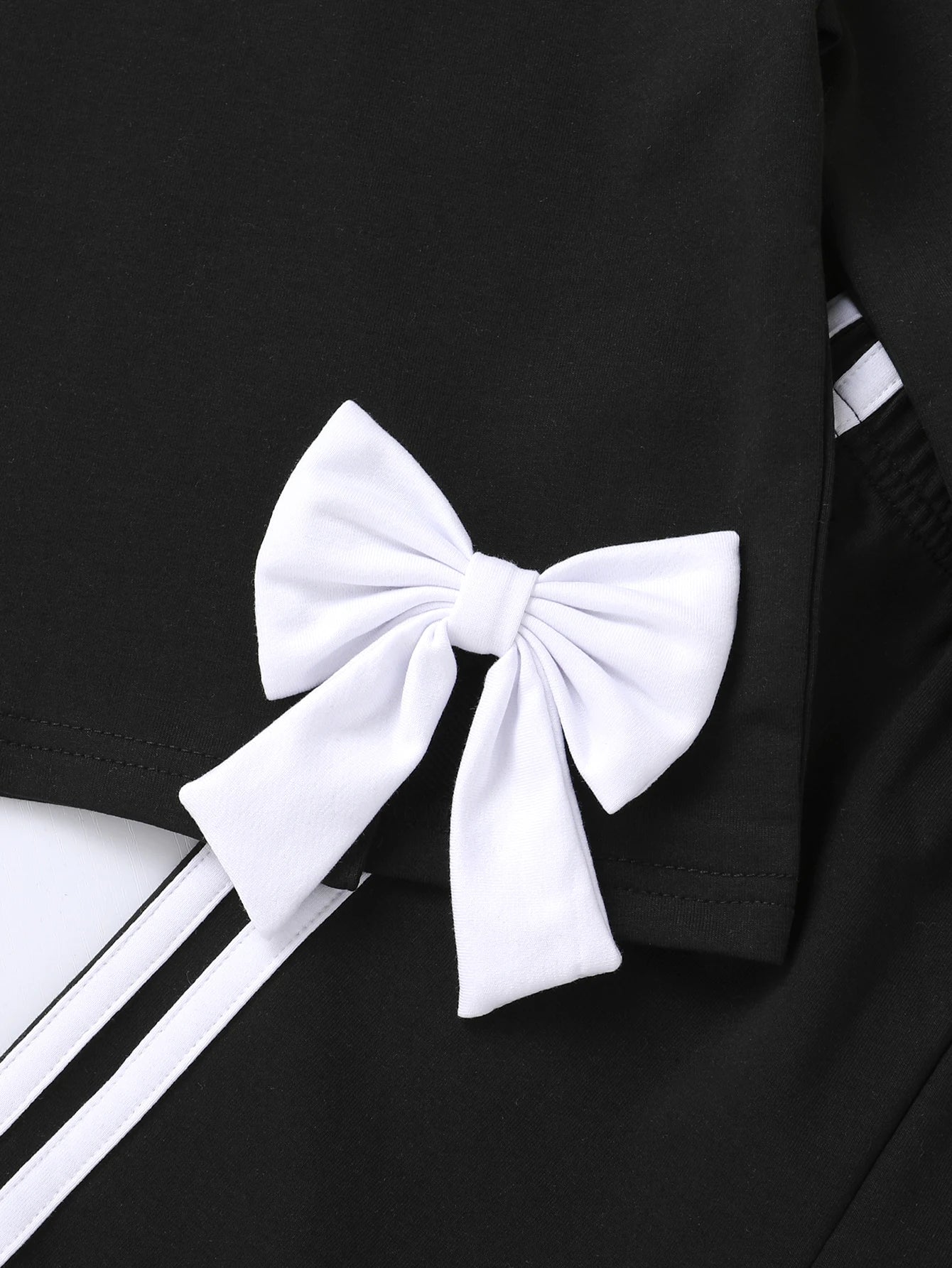 Baby Girls' Spring Outfit Set, Cute Bow Decor Long Sleeve Sweatshirt & Casual Soft Pants