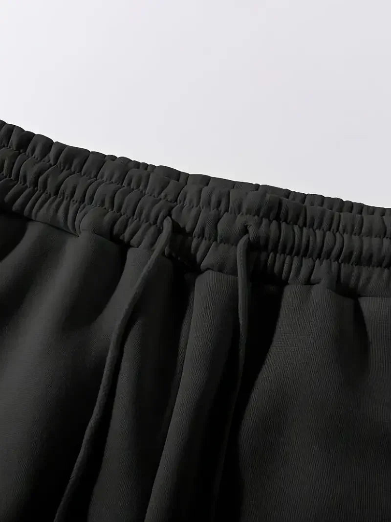 Men'S Print Casual Outfit Consisting Hoodie Joggers Print, Elastic Waistband, Drawstring, Regular Fit,Casual Pants Joggers