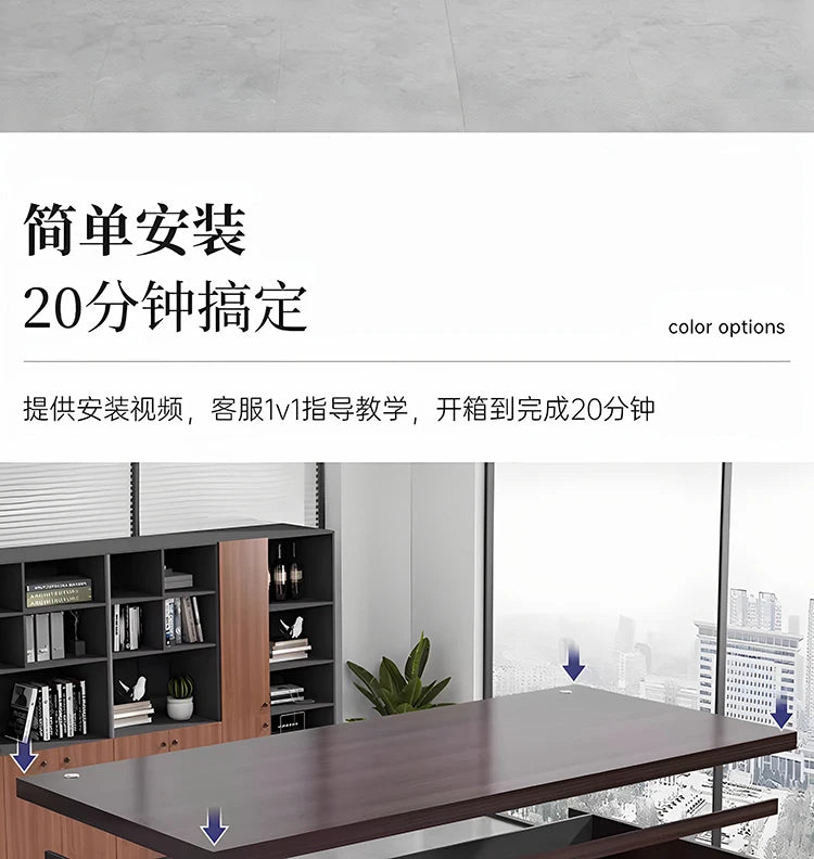 Cabinet Aesthetic Modern Desk Black Unique Gaming Computer Office Desk Design Writing Biurka Komputerowe Home Accessories