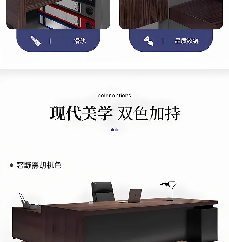 Cabinet Aesthetic Modern Desk Black Unique Gaming Computer Office Desk Design Writing Biurka Komputerowe Home Accessories