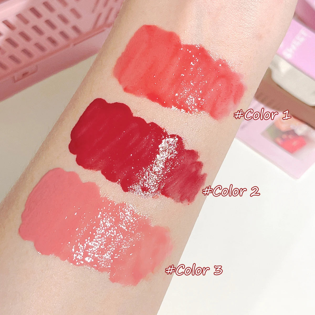 Glossy mirror lip gloss, nude lip gloss, moisturizing, brightening complexion, waterproof, long-lasting for a flawless finish