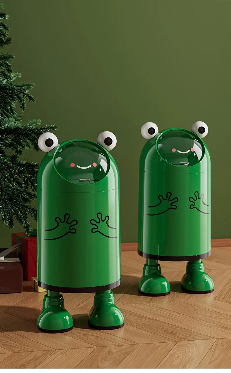 Trash can large large capacity living room kitchen household waste basket sealing sliding cover double layer no bending trash