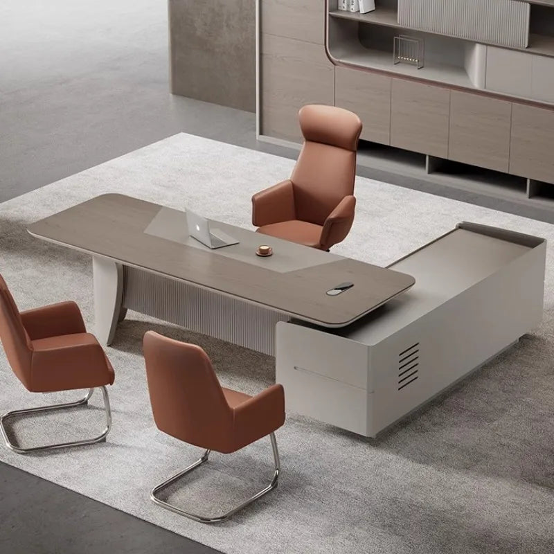 Contemporary Gaming Office Desk Luxury Modern Design Comfortable Workspace Organizer Escritorio Home Office Use Muebles Oficina