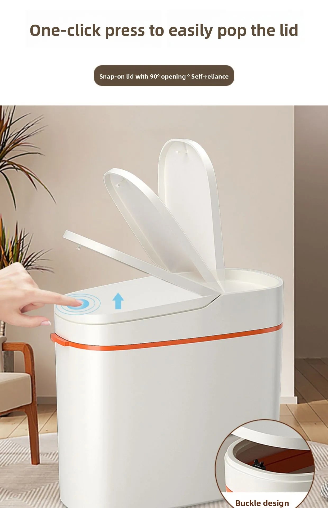 Trash can household large capacity bathroom kitchen new with lid