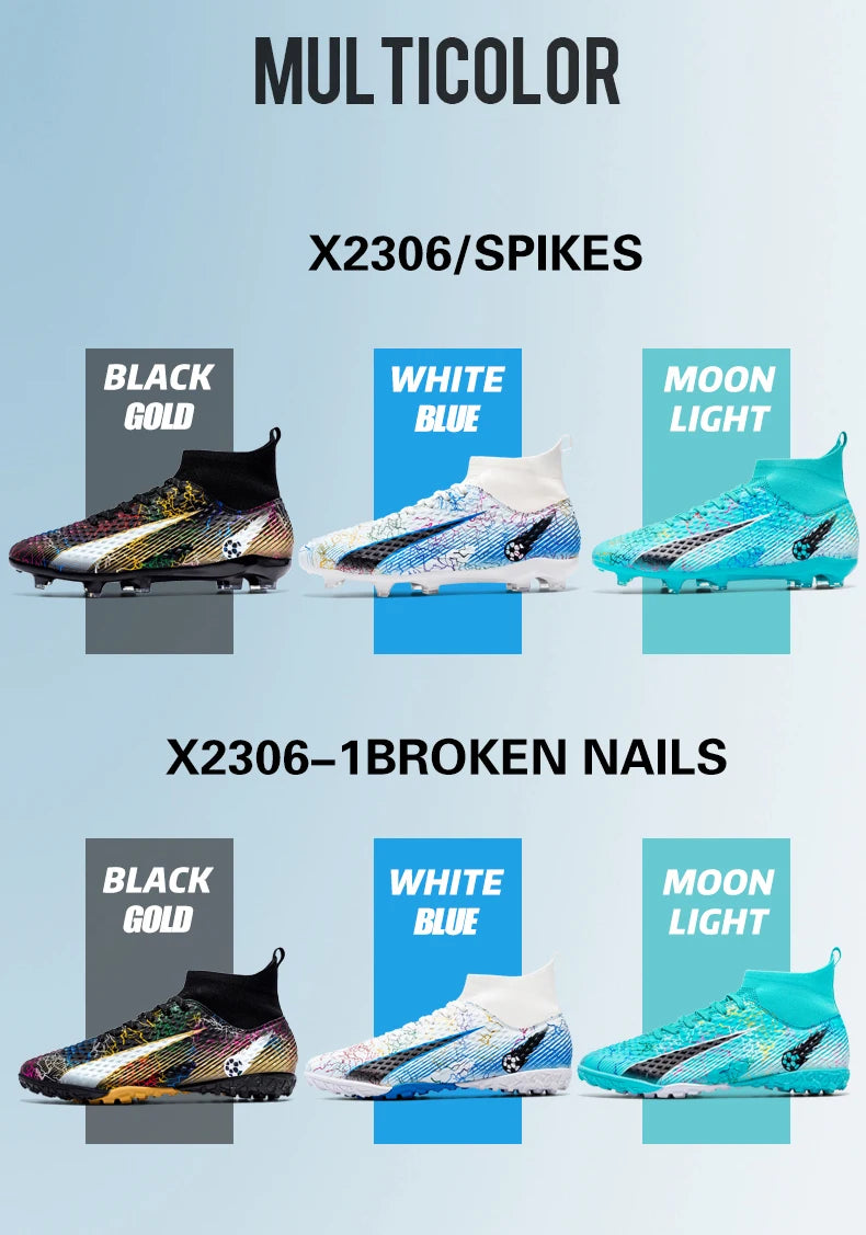 Men Soccer Shoes Kids Football Boots Women Professional Soccer Cleats Antiskid Chaussure TF/FG Outdoor Athletic Football Shoes