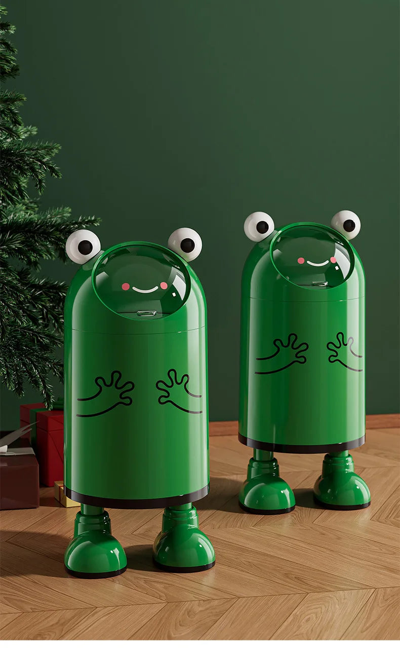 Trash can large large capacity living room kitchen household waste basket sealing sliding cover double layer no bending trash