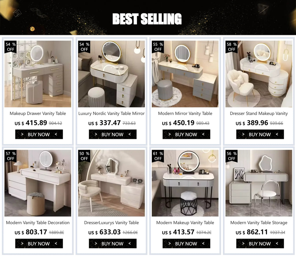 Modern Vanity Table Decoration BedroomLuxury Vanity Table Dresser Drawer Coiffeuse De Chambre Maquillage Bedroom Furniture