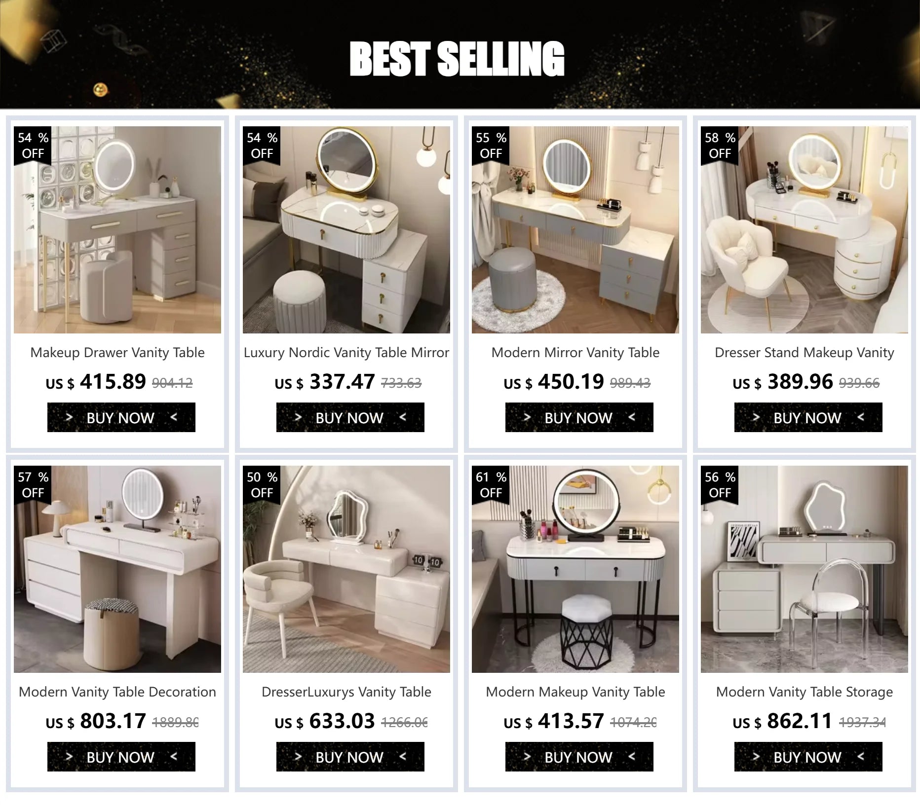 Modern Vanity Table Decoration BedroomLuxury Vanity Table Dresser Drawer Coiffeuse De Chambre Maquillage Bedroom Furniture