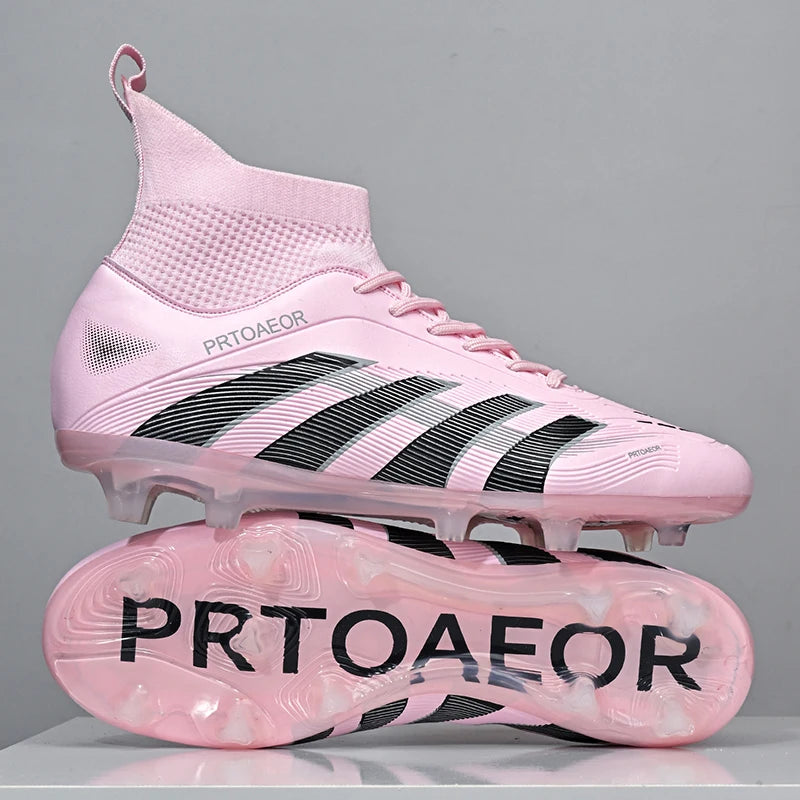 New Men Football Boots Match Soccer Shoes Boys Sneakers Comfortable Professional Non-Slip TF/FG Ankle Sports Shoes Unisex