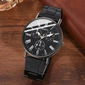 1/2PCS Set Couple Fashion Casual Leather Watches Ladies Simple Dial Quartz Wristwatches Dress Clock Montre Femme