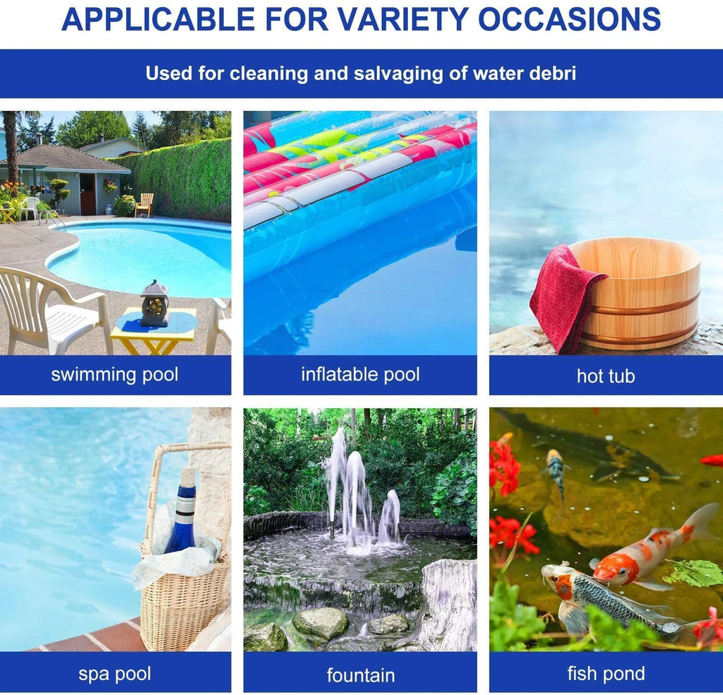 Pool Cleaning Net Skimmer Net Swimming Pool Cleaning Leaf Skimmer Mesh Frame Net Professional Cleaning Accessories for Pool