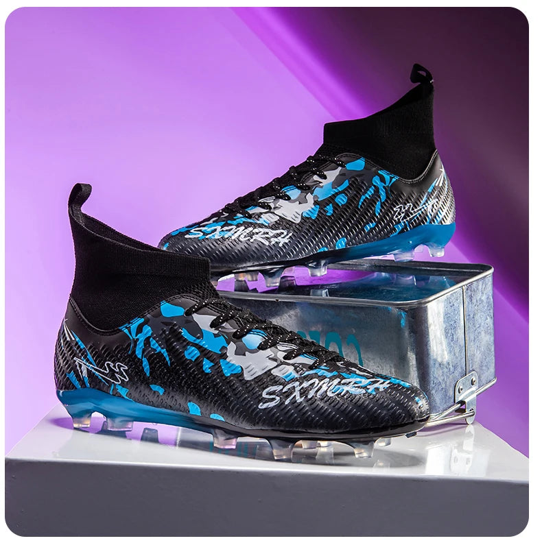 FG Studs Double Star Soccer Cleats with Anti Slip Grip for Superior Traction and Stability on Field