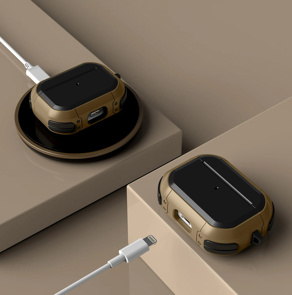 Armor protective case suitable for Airpods 4 3rd 2Pro 3 2/1 shockproof protective cover supporting wireless charging