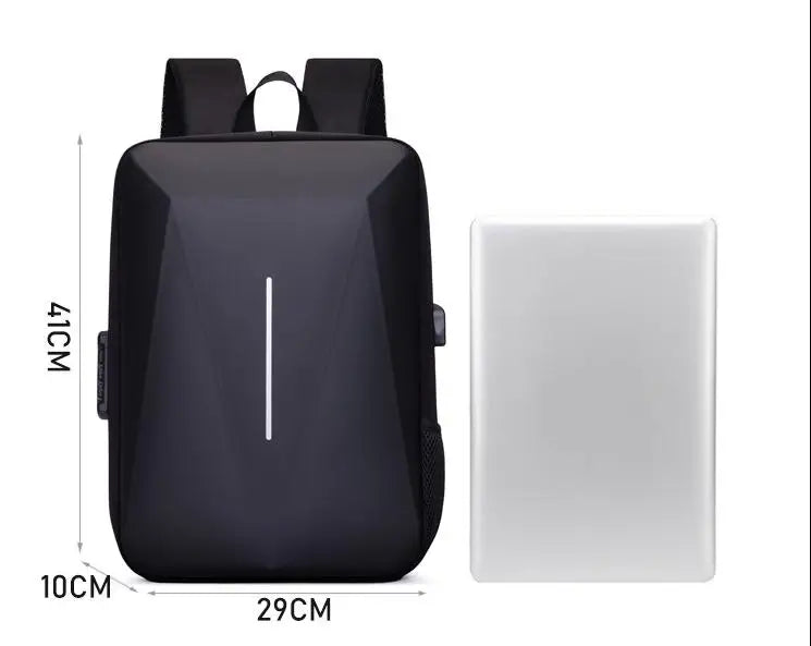 USB Hard Shell Computer Backpack Men's Fashionable Senior high school College Student Schoolbag Large Capacity Business Backpack