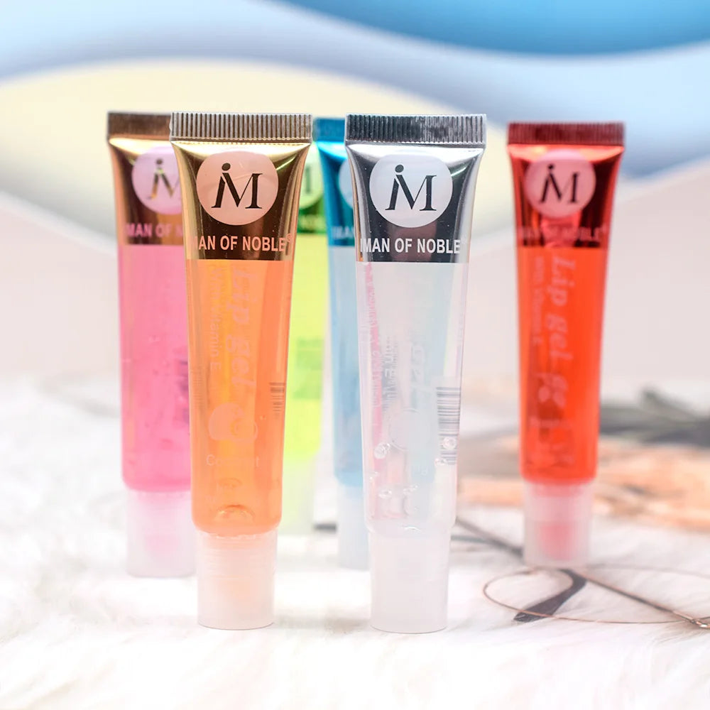 6Pcs Fruity Flavor Watery Glossy Lip Gloss Set Clear Lip Gel Hydrating Moisturizing Lip Gloss Women Lips Makeup Wholesale