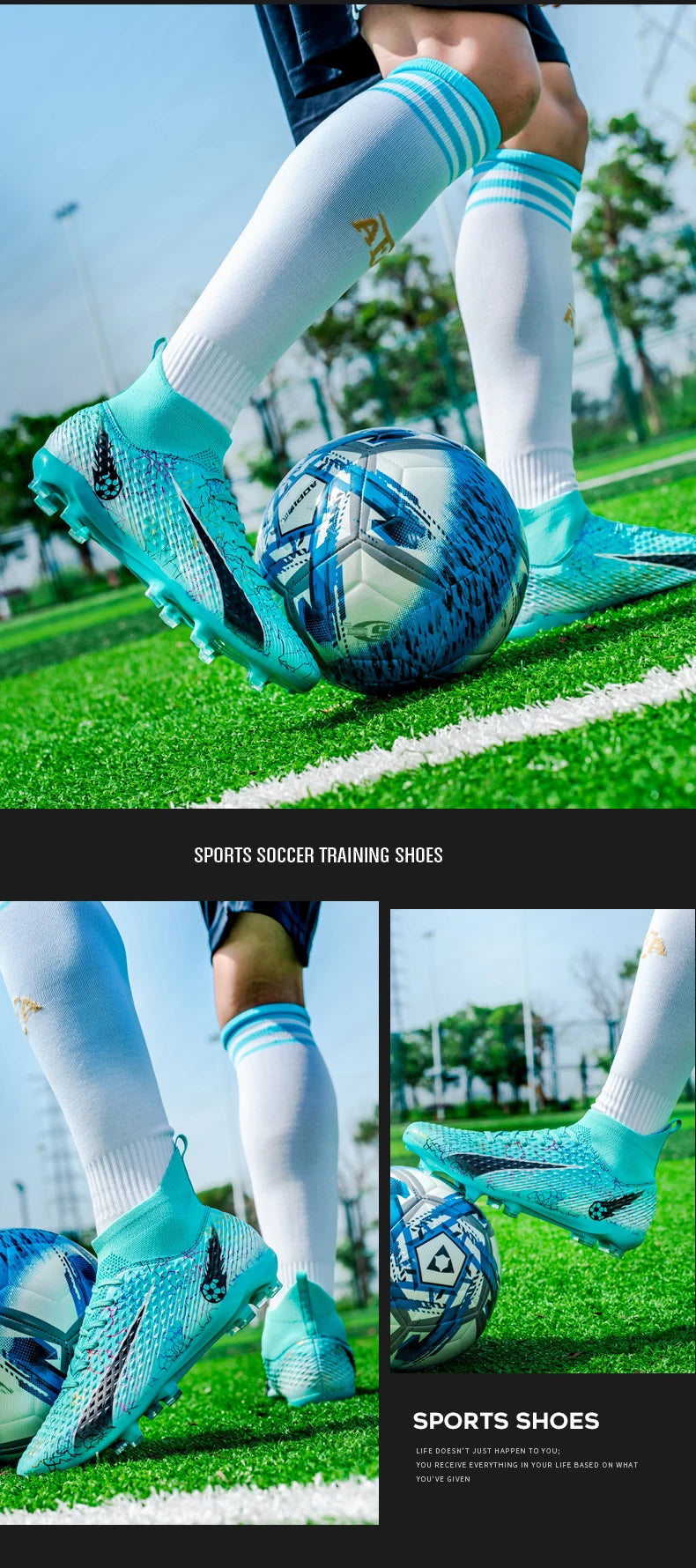 Men Soccer Shoes Kids Football Boots Women Professional Soccer Cleats Antiskid Chaussure TF/FG Outdoor Athletic Football Shoes