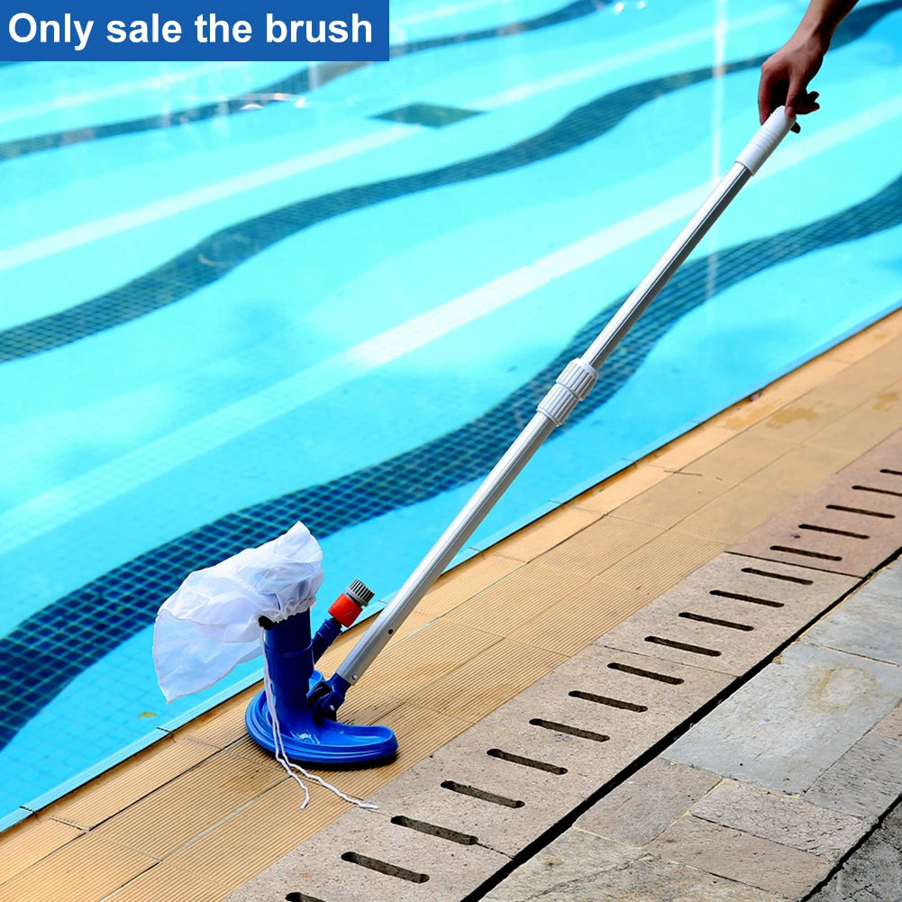 Pool Vacuum Cleaning Kit Swimming Pool Vacuum Cleaner Pond Bristles Brush Cleaner Stain Remover Crescent Type Pool Cleaning Tool