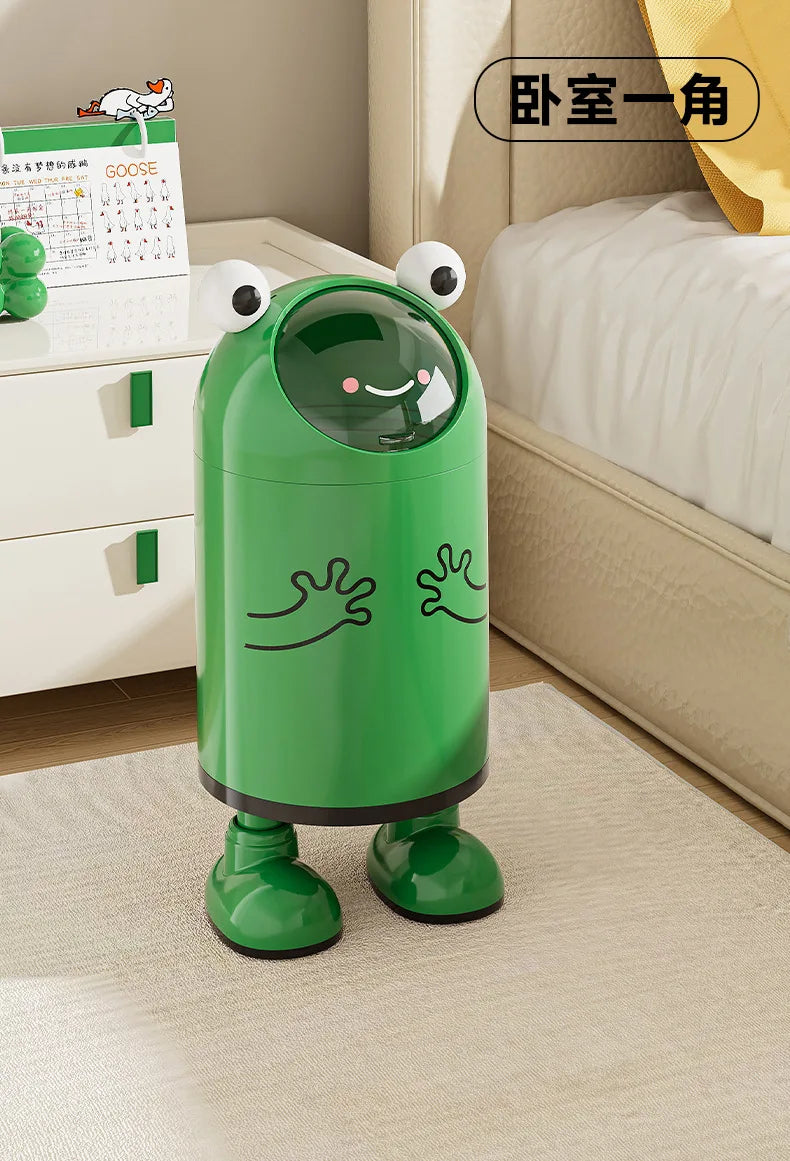 Trash can large large capacity living room kitchen household waste basket sealing sliding cover double layer no bending trash