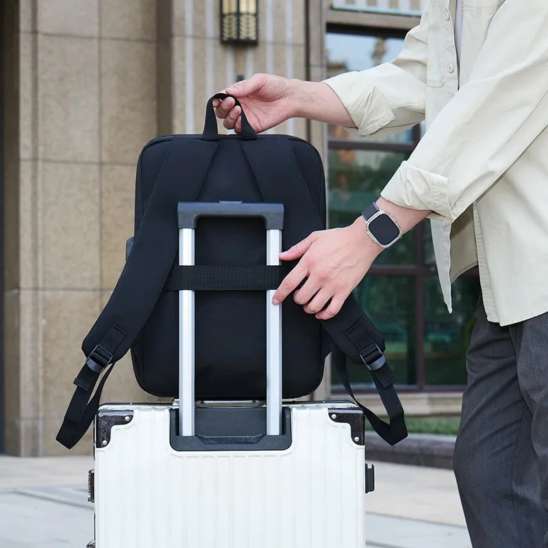 USB Hard Shell Computer Backpack Men's Fashionable Senior high school College Student Schoolbag Large Capacity Business Backpack