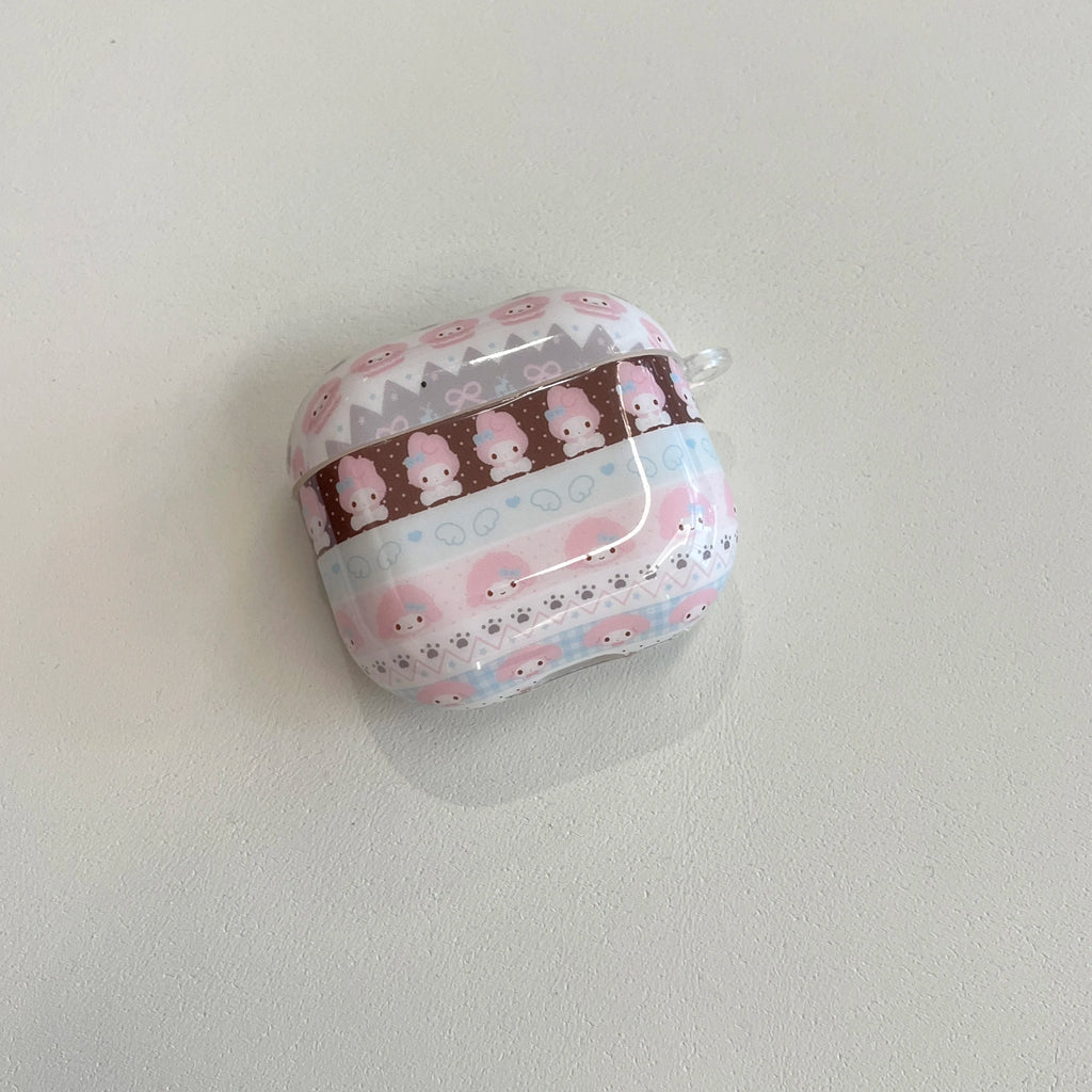 My Melody Earphone Case For Airpods 1 2 3 4 Pro2 Pro3 Cartoon TPU Bluetooth Headphone Protective Cover Accessories With Pendant