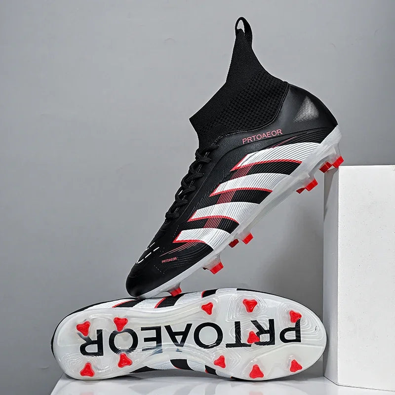 New Men Football Boots Match Soccer Shoes Boys Sneakers Comfortable Professional Non-Slip TF/FG Ankle Sports Shoes Unisex