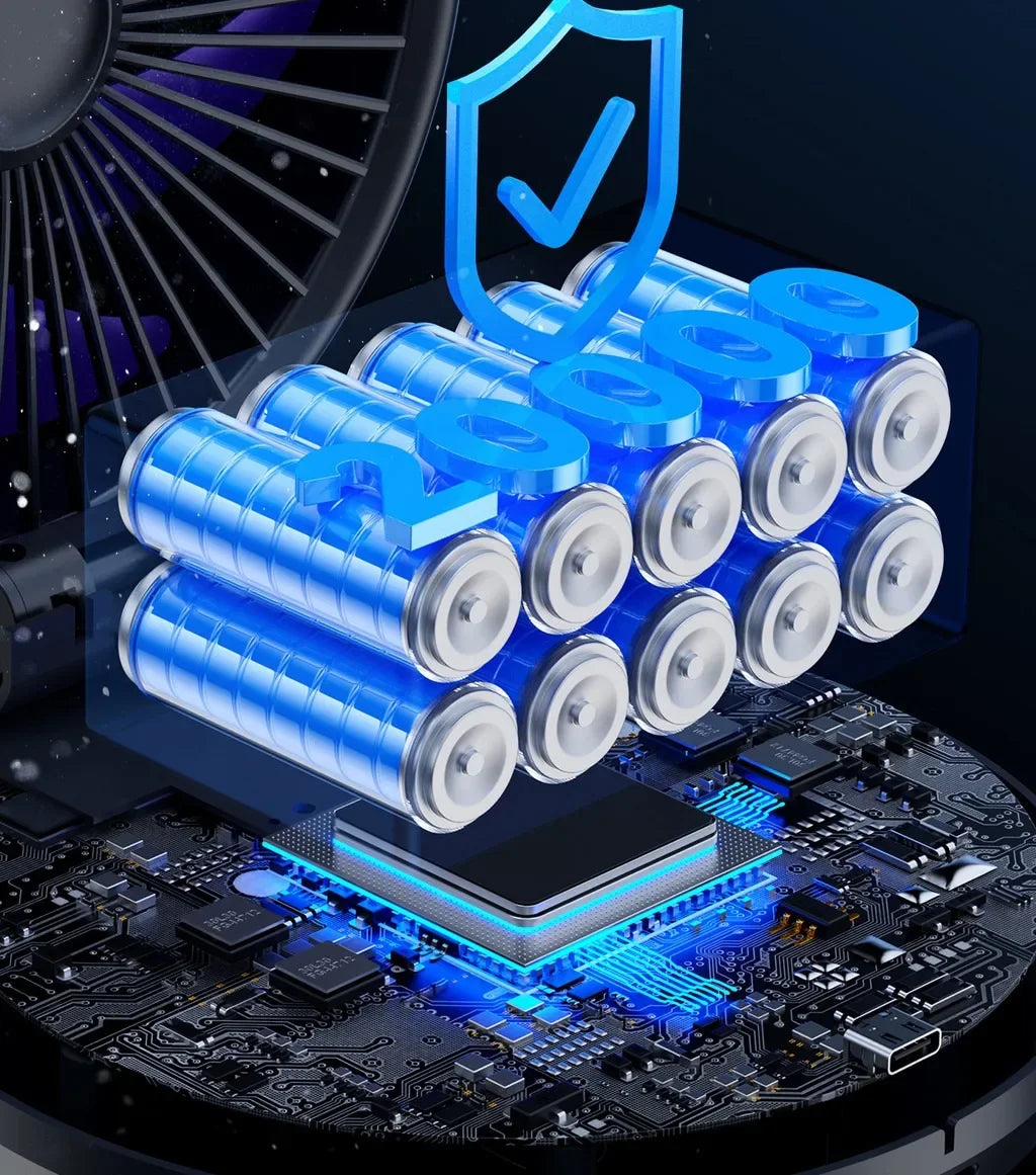 Eary Multifunctional Electric Fan Desktop Wall Mount Fan with Light LED Display Wireless Remote Control Home Air Circulation Fan