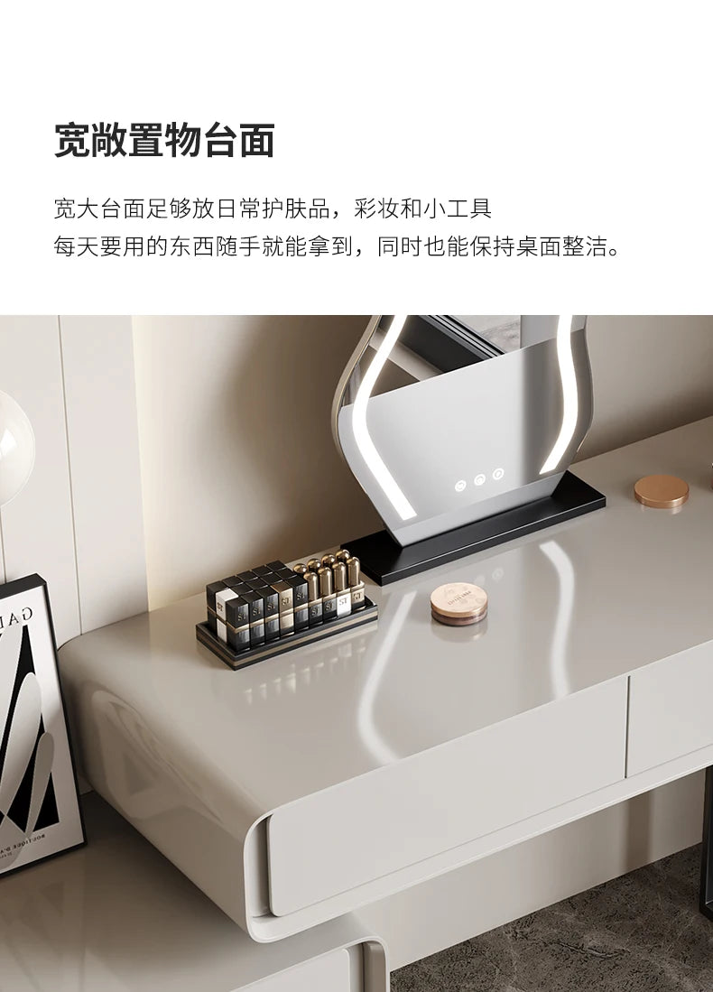 Modern Vanity Table Storage Dressing Mirror Vanity Table Drawer Makeup Tocador De Maquillaje Mueble Con Espejo Bedroom Furniture