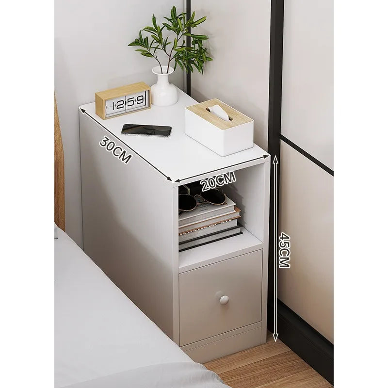 Bedside table Bedroom simple modern ultra-narrow simple crevice storage cabinetBedside table Household bedside shelf sidecabinet