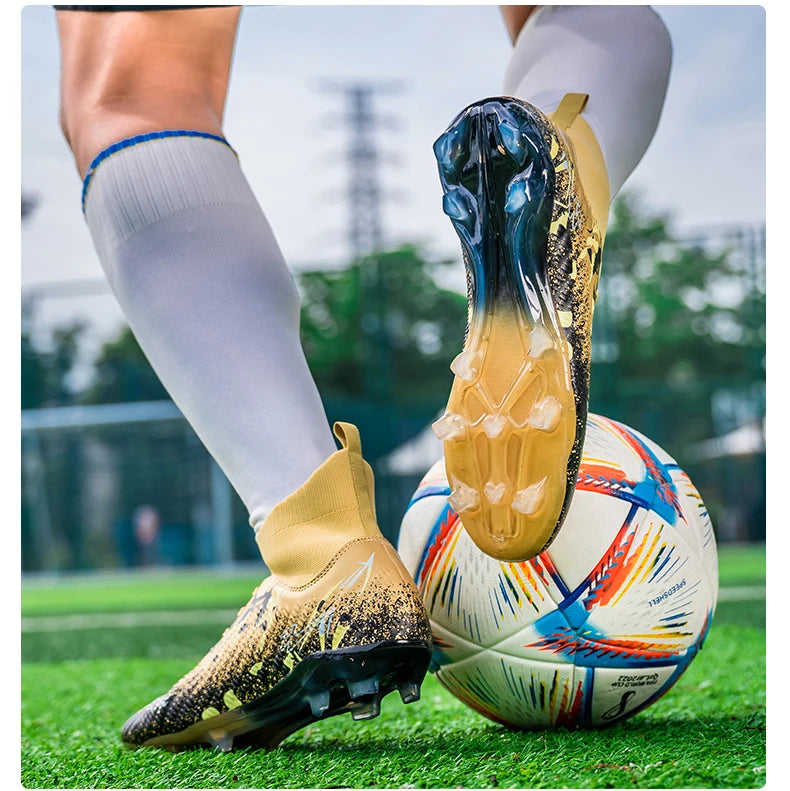 FG Studs Double Star Soccer Cleats with Anti Slip Grip for Superior Traction and Stability on Field