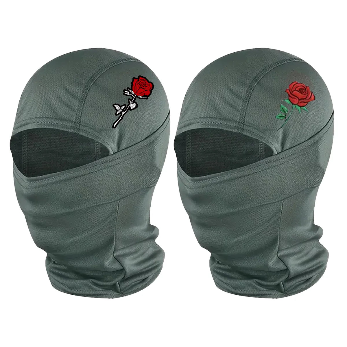 2 pieces of rose-patterned ski mask for men and women, Barakwa mask, outdoor sports mask