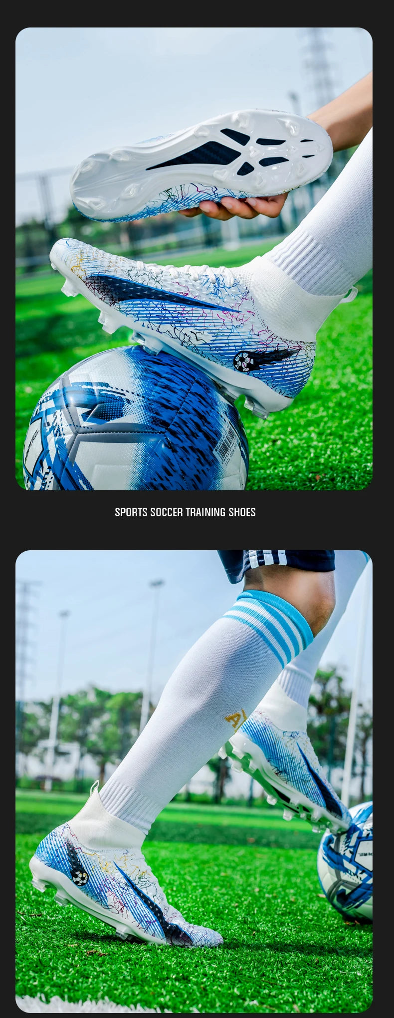 Men Soccer Shoes Kids Football Boots Women Professional Soccer Cleats Antiskid Chaussure TF/FG Outdoor Athletic Football Shoes