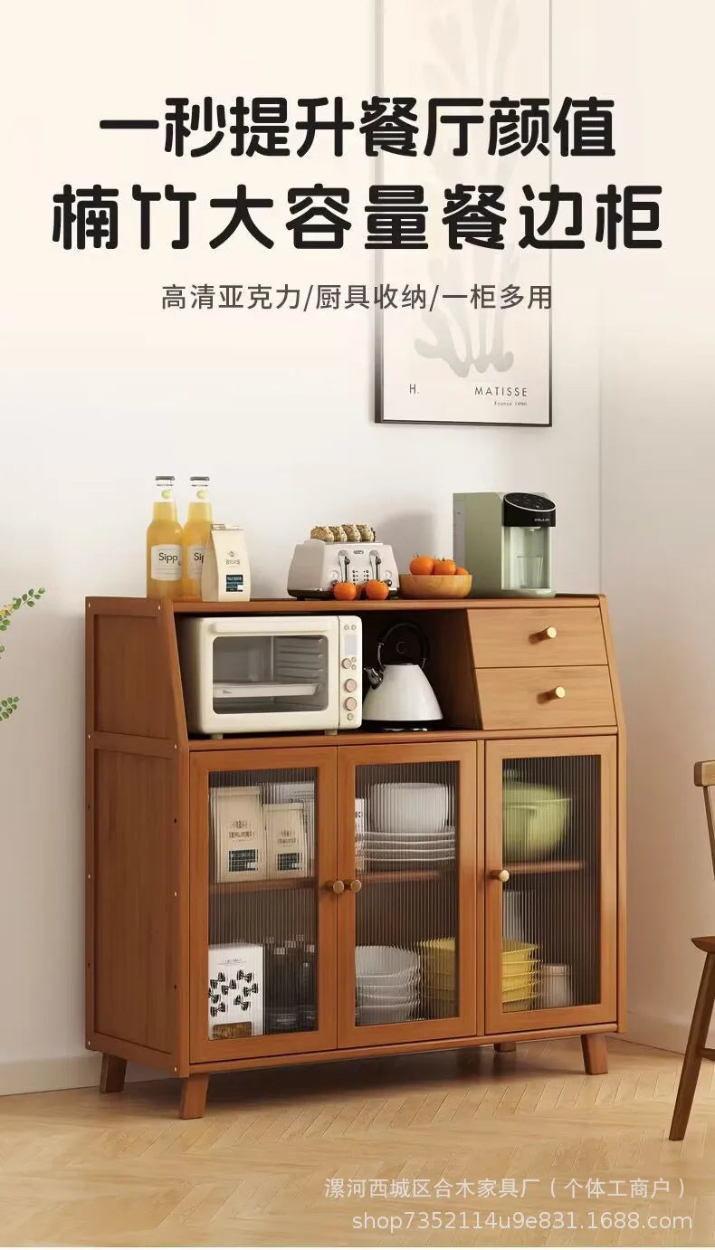 Kitchen Island Buffet Cabinet with Storage, 36.6" Large Sideboard Buffet Cabinet, Farmhouse Kitchen Cabinet Display Cabinet