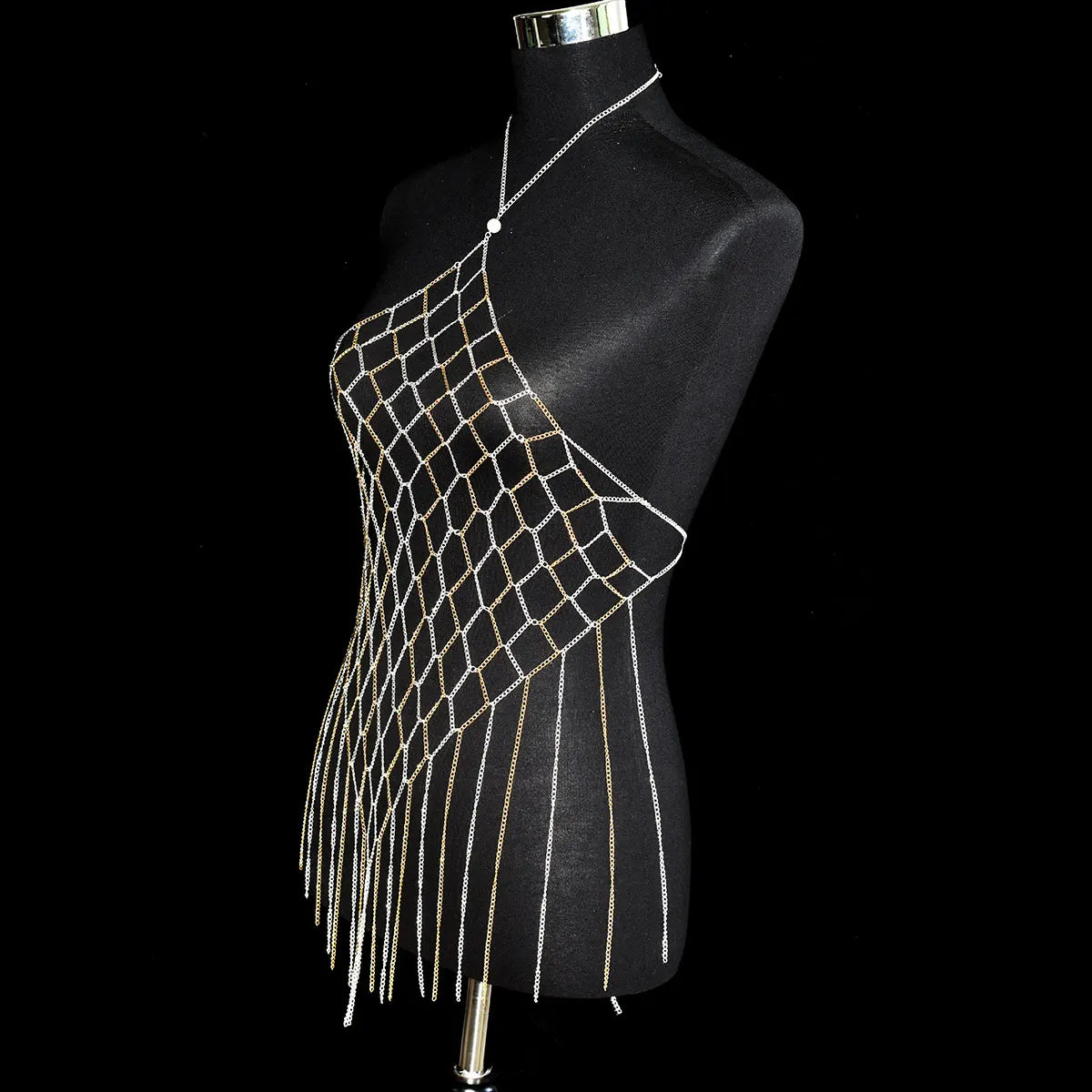 Fashion A Long, Fringed Dress Sexy Women's Body Jewelry Party Street Photo Punk Bras Dress Accessories Festival Birthday Gift