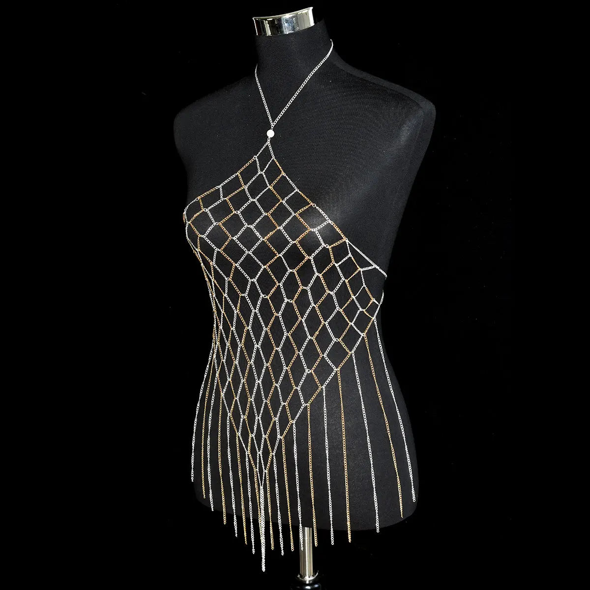 Fashion A Long, Fringed Dress Sexy Women's Body Jewelry Party Street Photo Punk Bras Dress Accessories Festival Birthday Gift