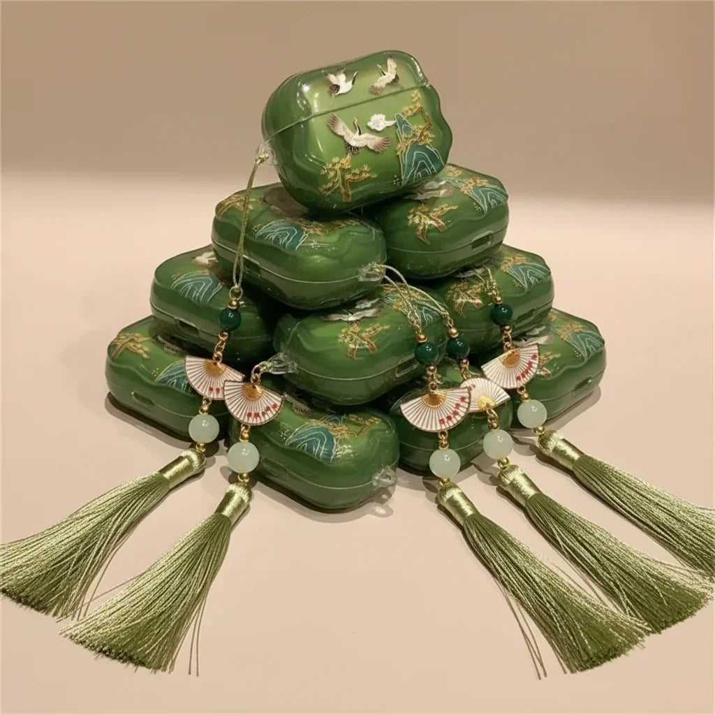 New Cartoon Anti-Fall Earphone Case for AirPods 1/2/3/4/pro/pro2/3  Tassels Dustproof Shockproof Silicone Earbuds Protective Box