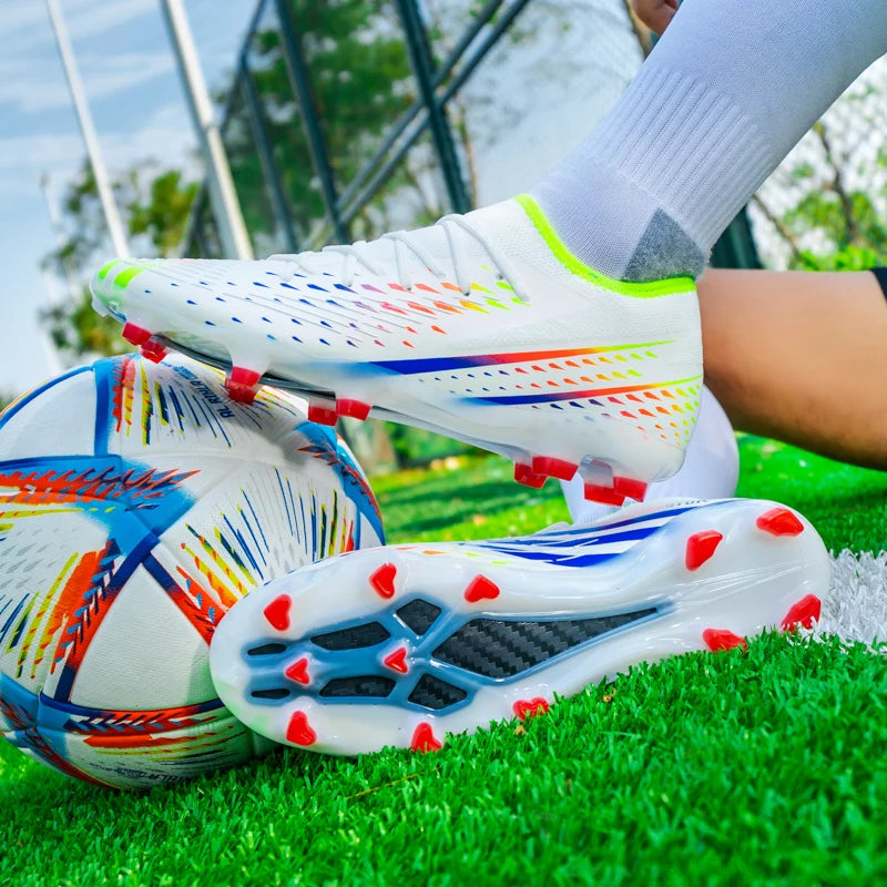 Soccer Shoes Men's Women TF/FG Football Boots Non-Slip Cleats Traning Grass Sneakers Teenagers Outdoor Breathable Sport Footwear