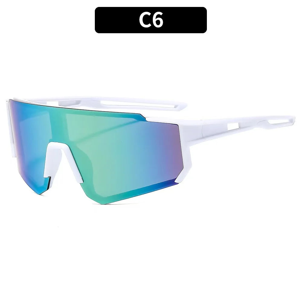 New large-frame sunglasses for men and women, ideal for outdoor sports, cycling, mountaineering, and wind/sand protection.