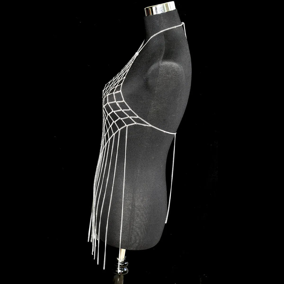 Fashion A Long, Fringed Dress Sexy Women's Body Jewelry Party Street Photo Punk Bras Dress Accessories Festival Birthday Gift