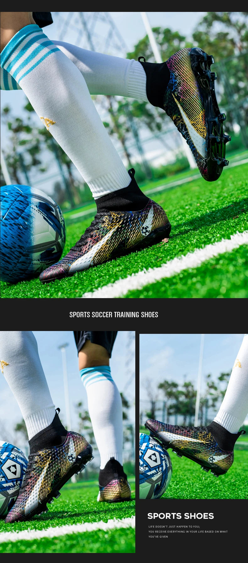 Men Soccer Shoes Kids Football Boots Women Professional Soccer Cleats Antiskid Chaussure TF/FG Outdoor Athletic Football Shoes