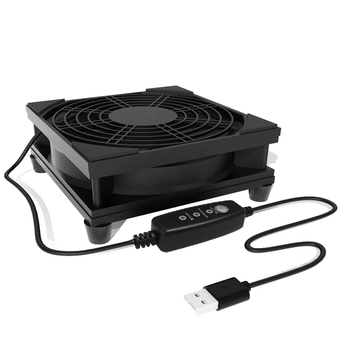 CX FUTRUE The 5V USB-powered fan supports three-speed adjustment and is suitable for cooling electronic devices such as routers.