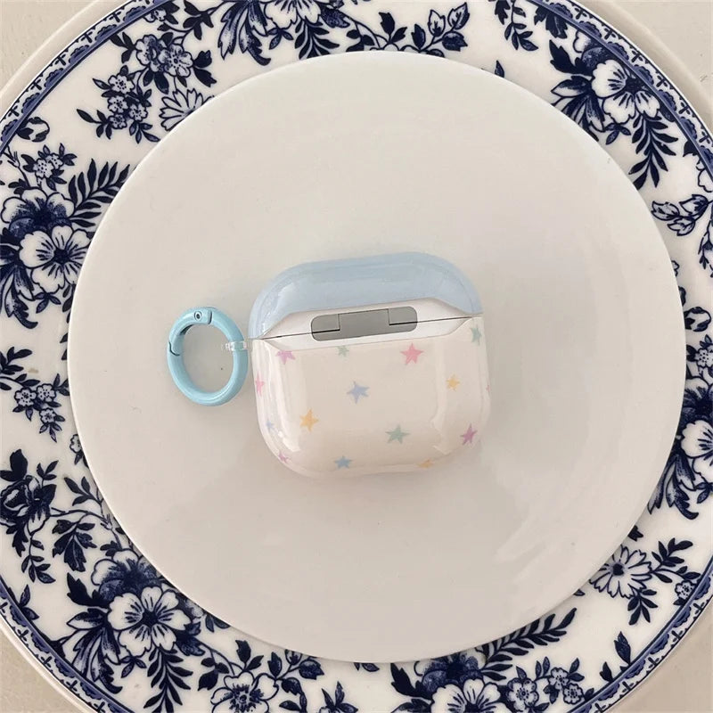 Colorful Stars For iPhone Headphone Case Airpods4 Wireless Bluetooth Headphone Case Airpodpro2 iPod Headphone Case Airpods3 Case