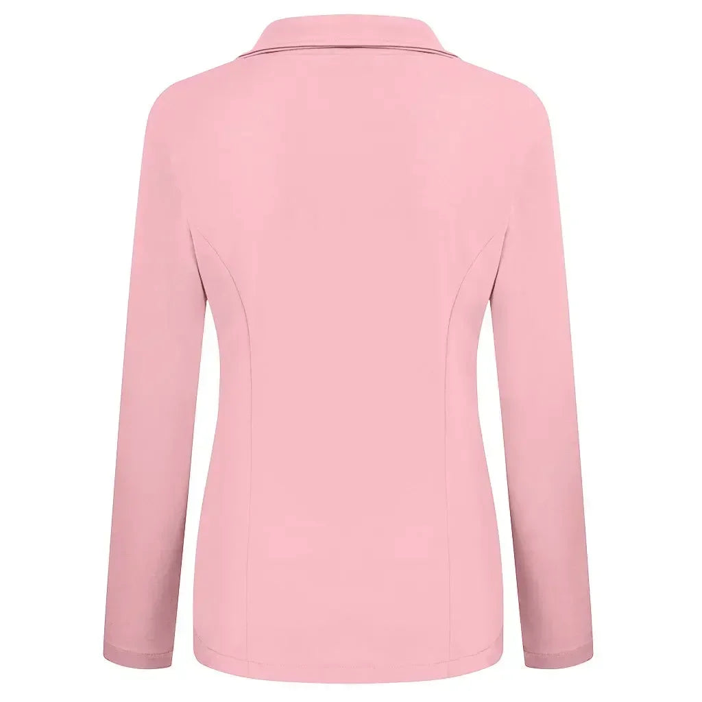 Women Suit Coat Elegant Lapel Suit Coat for Women Slim Fit Single Button Jacket for Business Wear Versatile Solid Color Soft