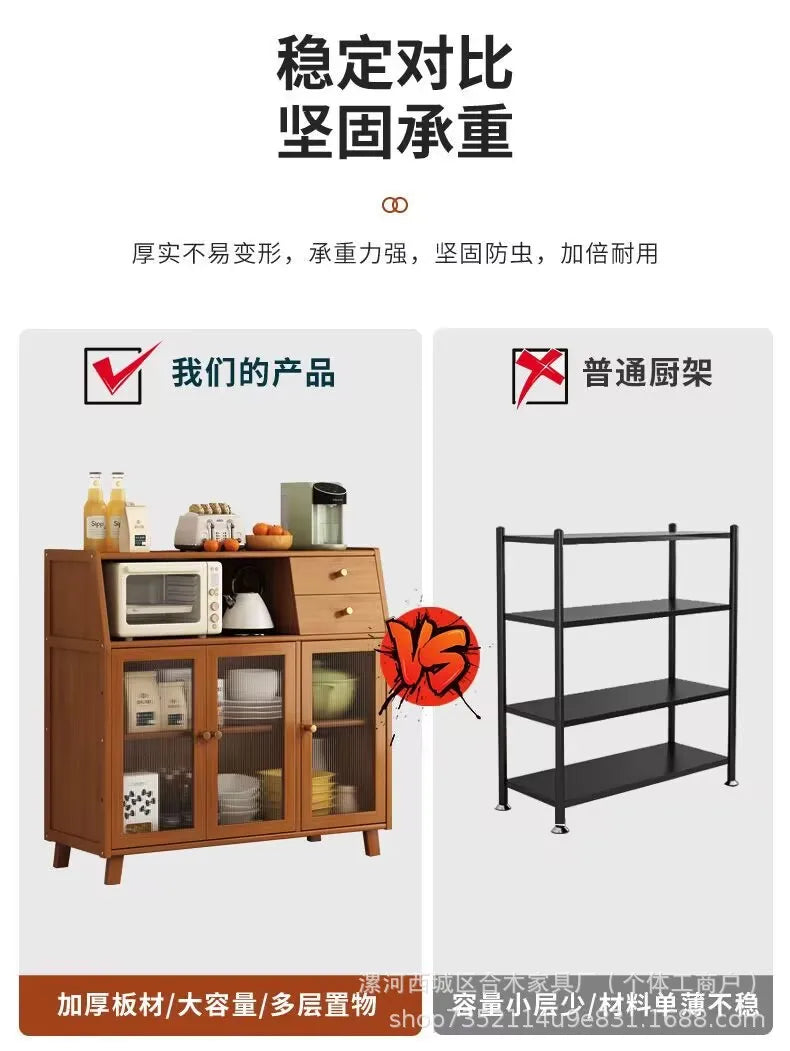 Kitchen Island Buffet Cabinet with Storage, 36.6" Large Sideboard Buffet Cabinet, Farmhouse Kitchen Cabinet Display Cabinet