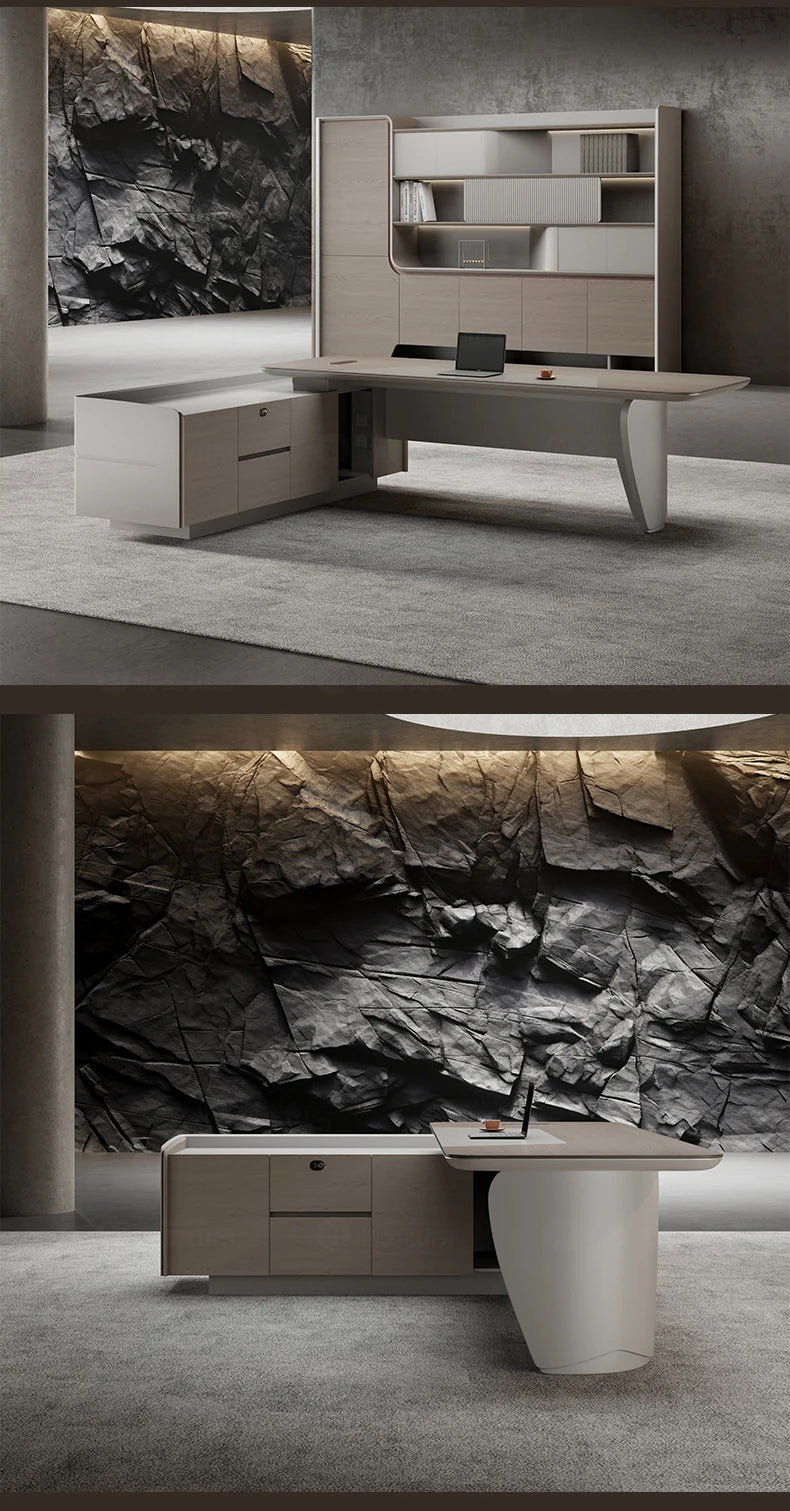 Contemporary Gaming Office Desk Luxury Modern Design Comfortable Workspace Organizer Escritorio Home Office Use Muebles Oficina