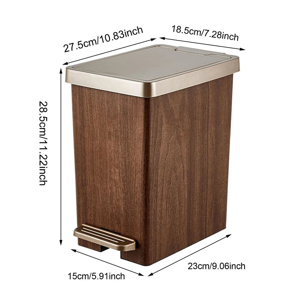 Trash Can Waste Basket Stable Rustic with Inner Bucket Rubbish Container Garbage Bin for Park Garden Restaurant Bedroom Home